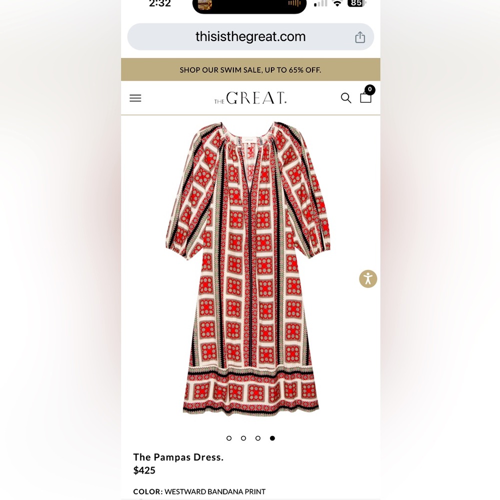 NWT: This is the Great Pampas dress.  Brand new / comes with cute sash